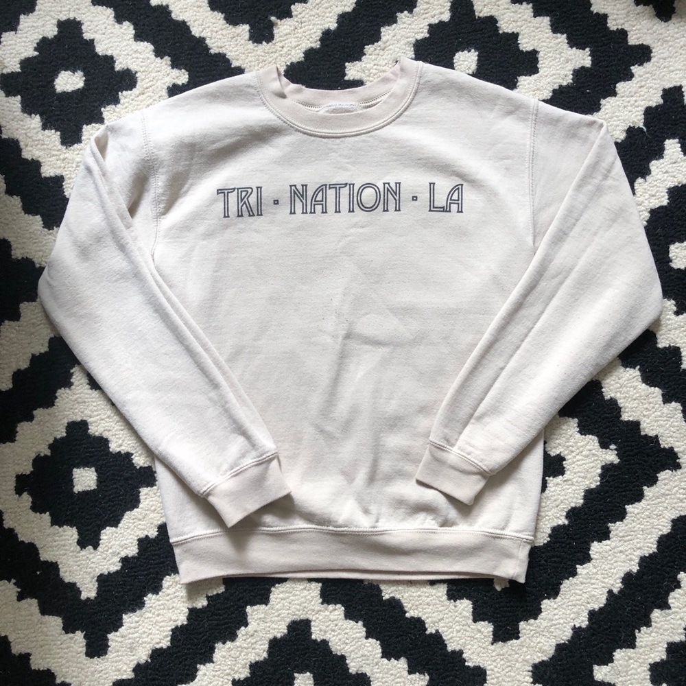 Tri Nation Beige Pull Over Sweatshirt